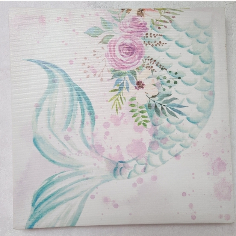 Mermaid tail canvas painting